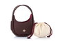 Lucky Bees Bolsa de Hombro Claret Red (Rojo Burdeos) en Cuero de Polivinilo Elegante y Versátil para Mujer